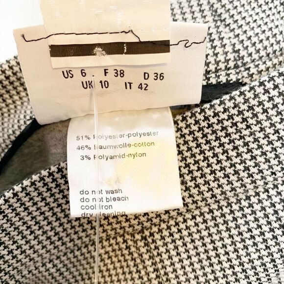 Akris punto Franca Houndstooth Cropped Trousers Black Cream Women’s Size 6 / S - Picture 12 of 16